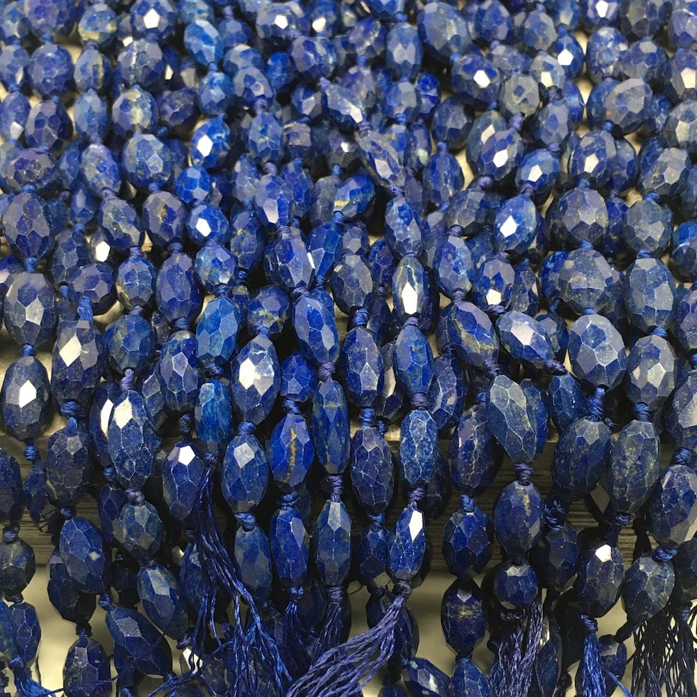 1 Strd,10mm-18mm,High-Grade Deep Blue Lapis Lazuli Facetted @Afghanistan,15-16" - watangem.com