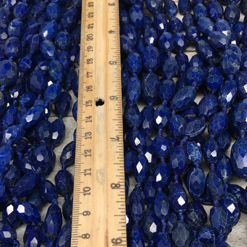 1 Strd,10mm-18mm,High-Grade Deep Blue Lapis Lazuli Facetted @Afghanistan,15-16" - watangem.com