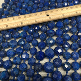 1 Strand,10mm-16mm, Facetted Round Lapis Lazuli Beads Strand @Afghanistan,16-18" - watangem.com