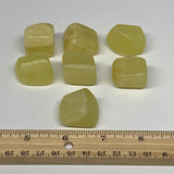 160.8g, 0.9"-1.1", 7pcs, Natural Lemon Calcite Tumbled Stones @Afghanistan, B267