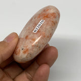 109.3g, 2.6"x1.8"x0.9", Natural Sunstone Palm-Stone Polished from India, B22010