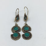 1pc, 2.2" Turkmen Earring S Synthetic Turquoise Fashion ATS  @Afghanistan,TE183
