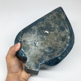 3032g, 10"x6.5"x1.75" Natural Blue Apatite Plate Gemstones Bowl Dish, B1404