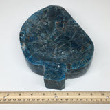 3032g, 10"x6.5"x1.75" Natural Blue Apatite Plate Gemstones Bowl Dish, B1404