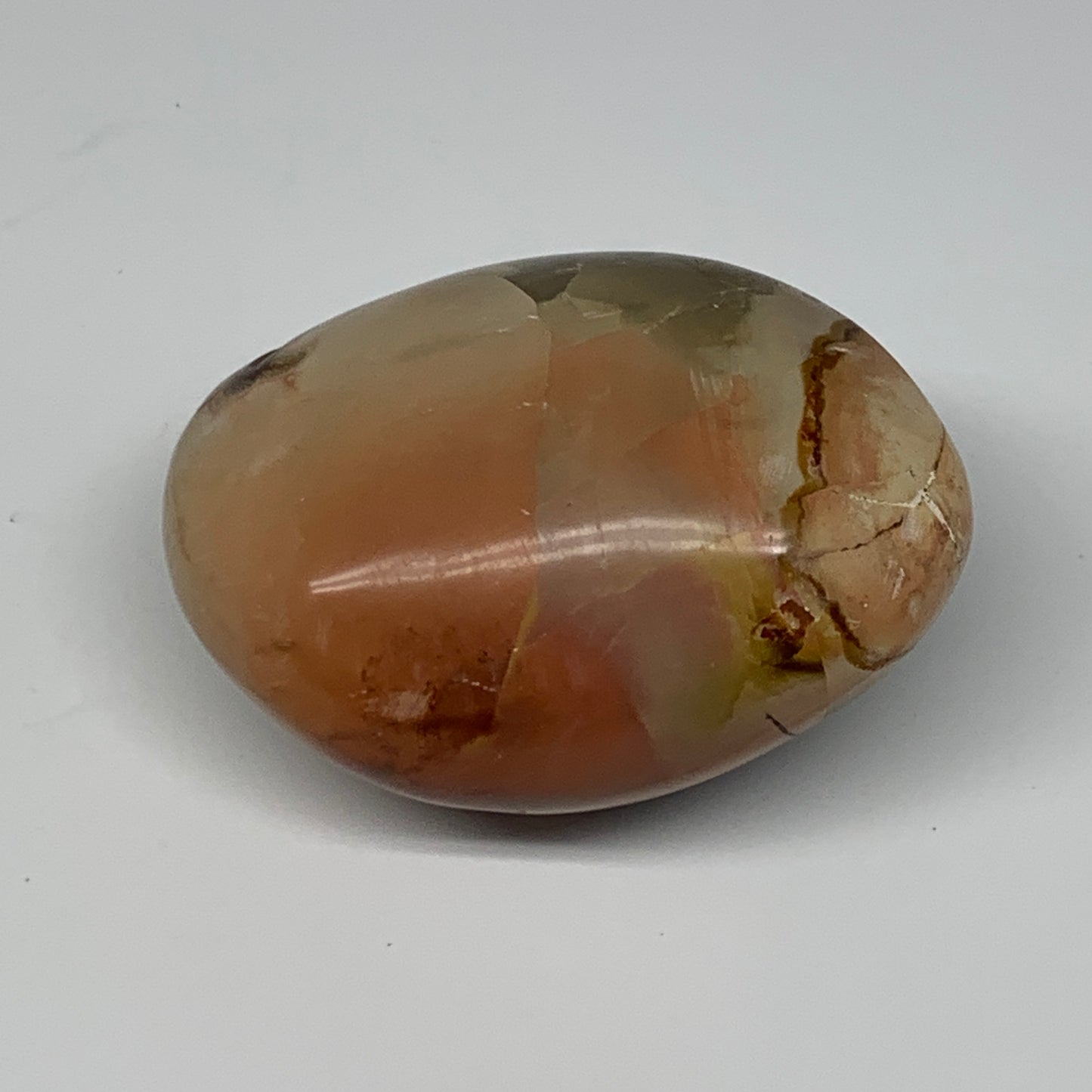 165g, 2.7"x2"x1.6" Polychrome Jasper Palm-Stone Reiki @Madagascar, B17988