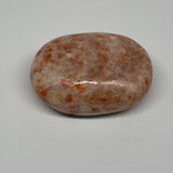 87.4g, 2.2"x1.6"x1", Natural Sunstone Palm-Stone Polished from India, B22014
