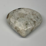 207.5g, 2.8"x3.1"x1.1", Rainbow Moonstone Heart Crystal Gemstone @India, B26384