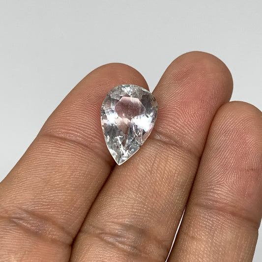 6.96cts, 16mmx11mmx7mm, Aquamarine Crystal Facetted Stone Loose @Pakistan,CTS155