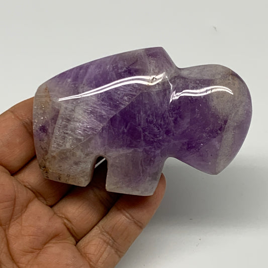 151.6g, 3.3"x2.2"x0.9" Natural Amethyst Buffalo Polished @Madagascar, B22824