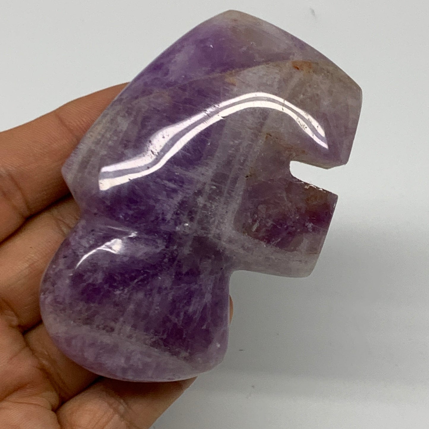 151.6g, 3.3"x2.2"x0.9" Natural Amethyst Buffalo Polished @Madagascar, B22824