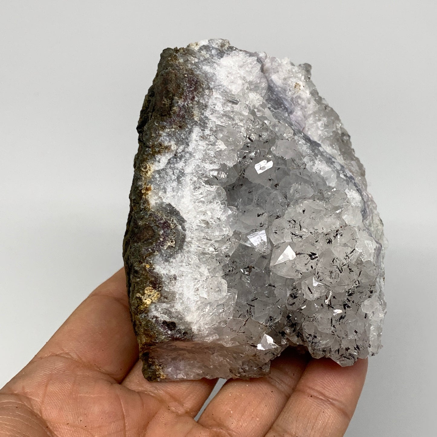 376.1g, 3.5"x2.2"x2.7", Rare Manganese Cluster With Quartz Mineral Specimen,B106