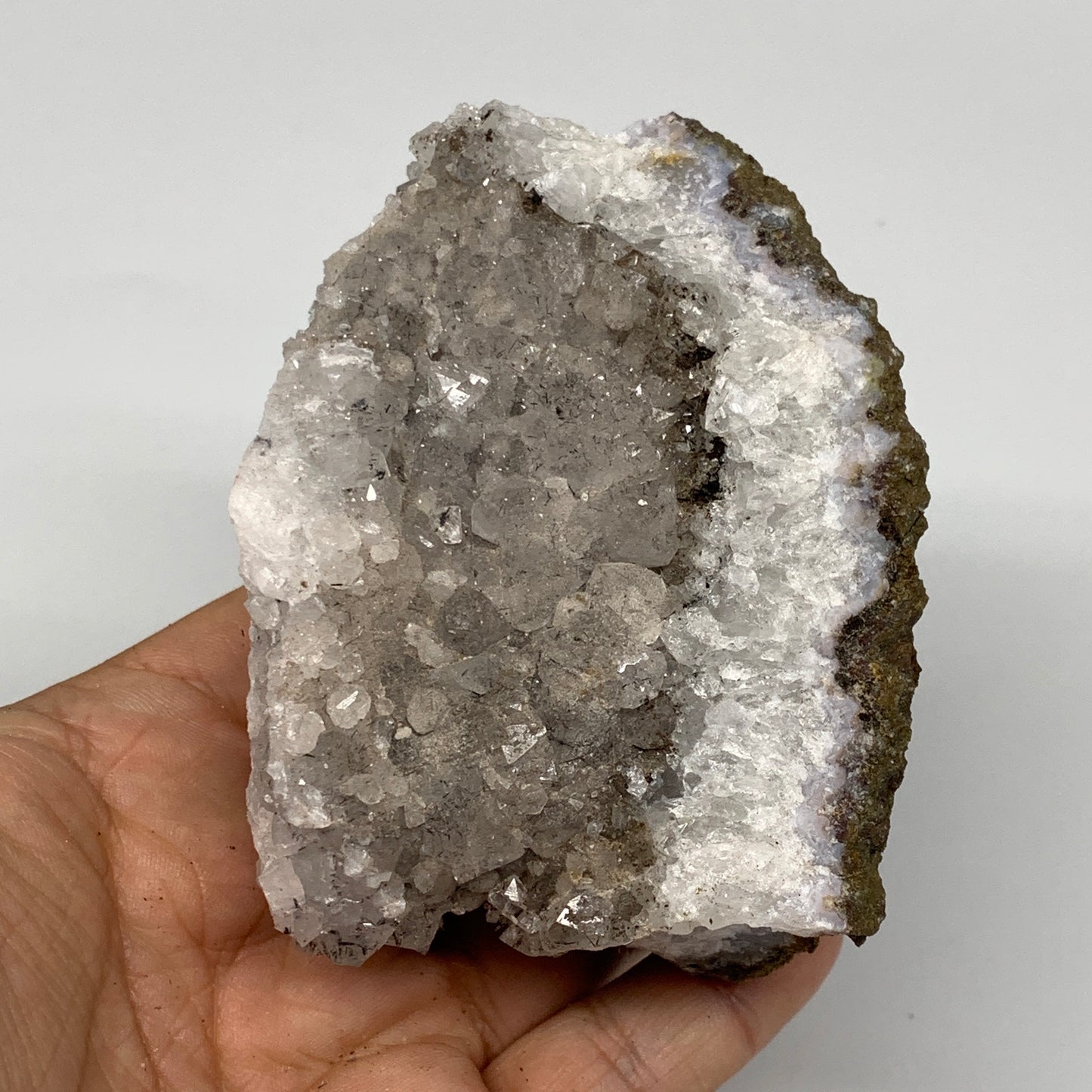 376.1g, 3.5"x2.2"x2.7", Rare Manganese Cluster With Quartz Mineral Specimen,B106