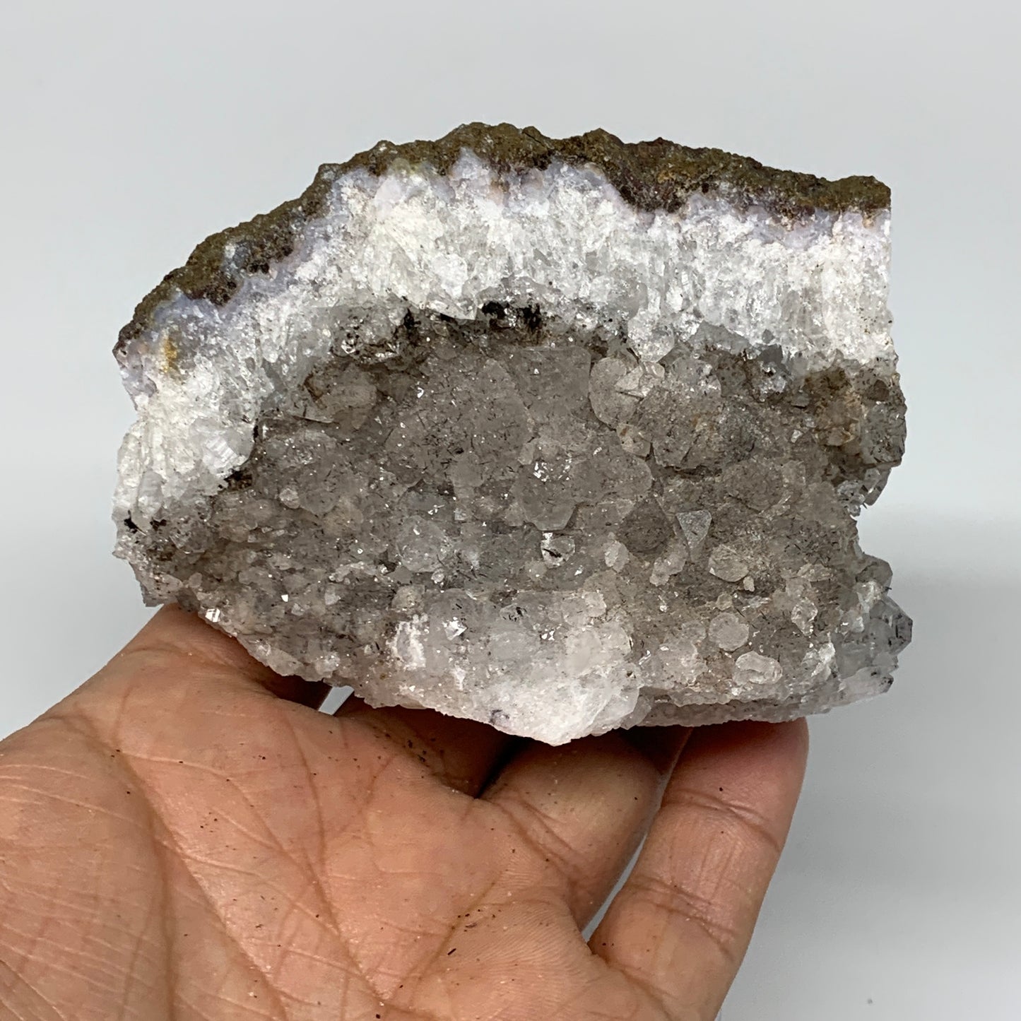 376.1g, 3.5"x2.2"x2.7", Rare Manganese Cluster With Quartz Mineral Specimen,B106