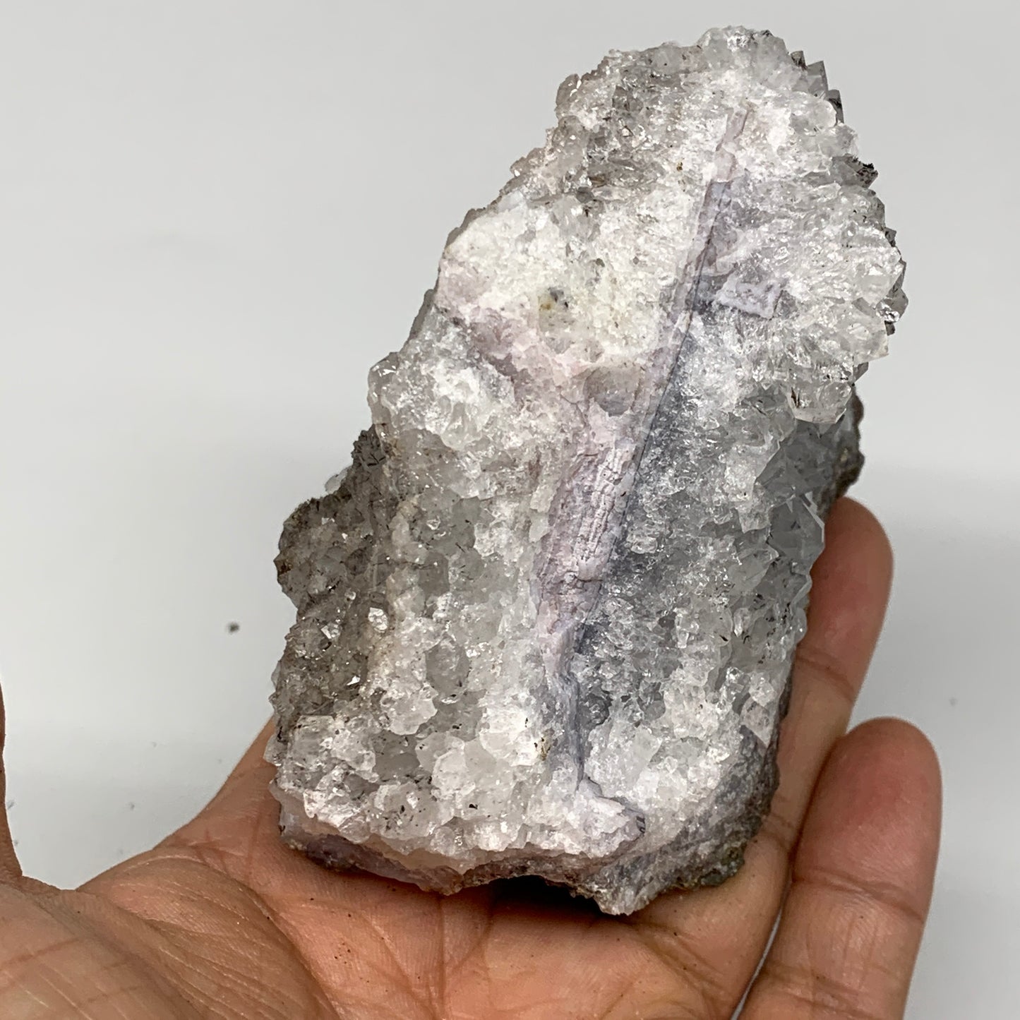 376.1g, 3.5"x2.2"x2.7", Rare Manganese Cluster With Quartz Mineral Specimen,B106