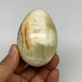 242g, 2.8"x2" Natural Green Onyx Egg Gemstone Mineral, from Pakistan, B24308