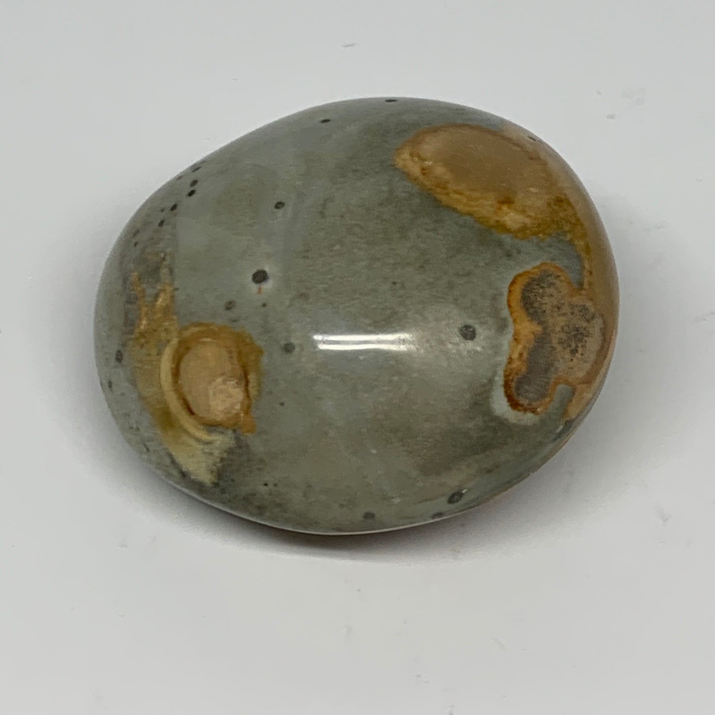 145.1g, 2.4"x2.2"x1.3" Polychrome Jasper Palm-Stone Reiki @Madagascar, B17992