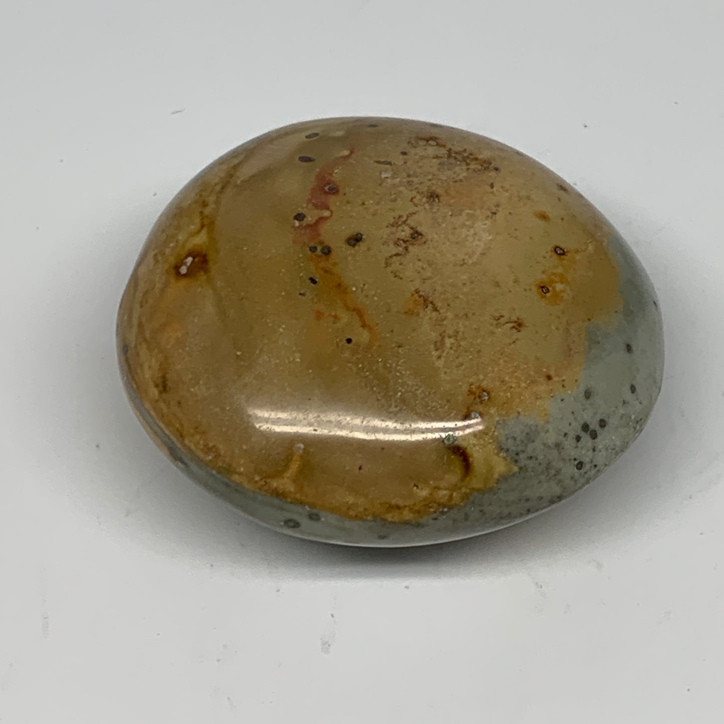 145.1g, 2.4"x2.2"x1.3" Polychrome Jasper Palm-Stone Reiki @Madagascar, B17992