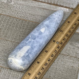 279.7g,5.7"x1.4" Natural Blue Calcite Wand Stick Home Decor, Collectible, B6158