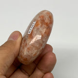 96.7g,2.4"x1.7"x0.9", Natural Sunstone Palm-Stone Polished from India, B22021