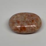96.7g,2.4"x1.7"x0.9", Natural Sunstone Palm-Stone Polished from India, B22021