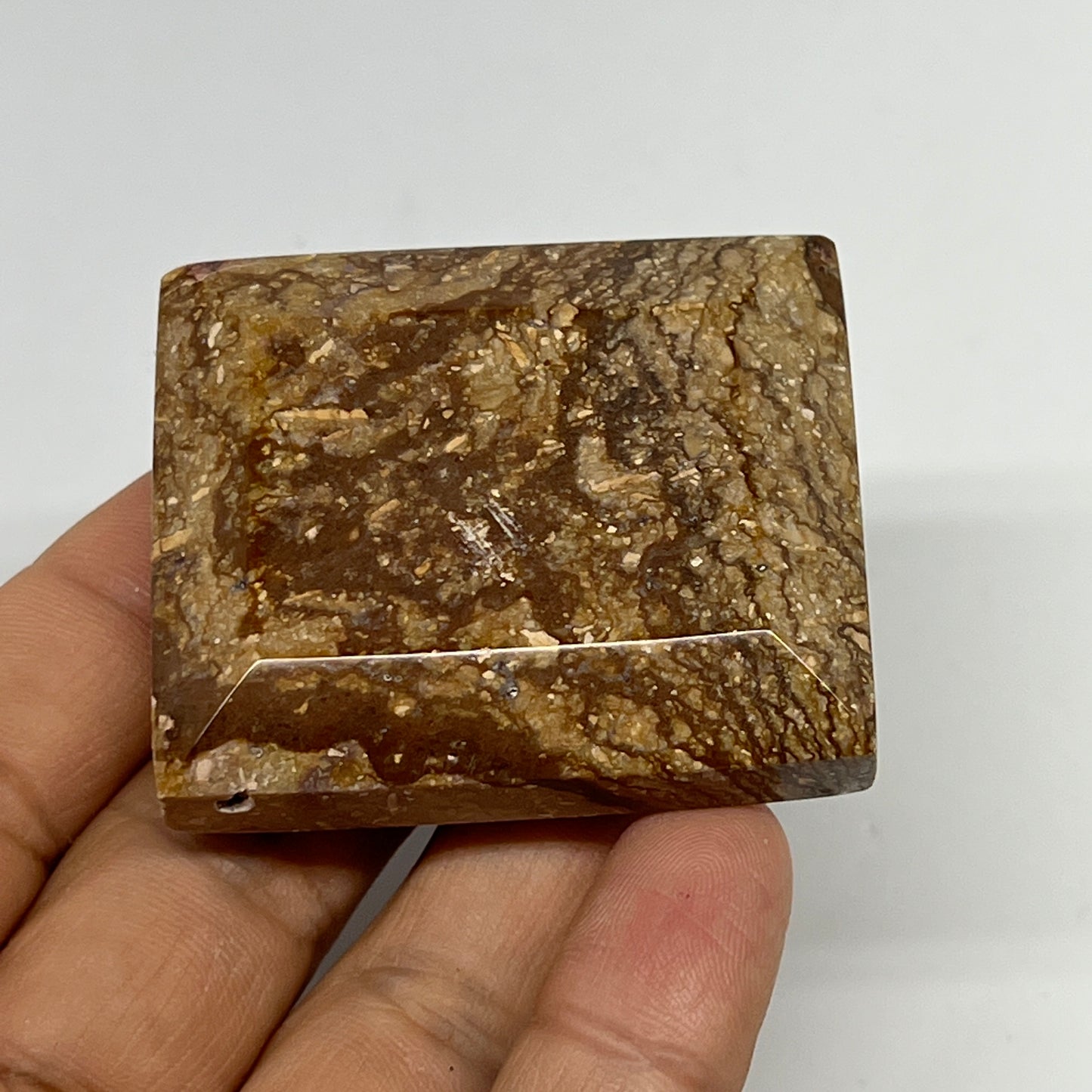 76.9g, 2"x1.7"x0.7" Picture Jasper Rectangular Gemstone Home Decor, B20202