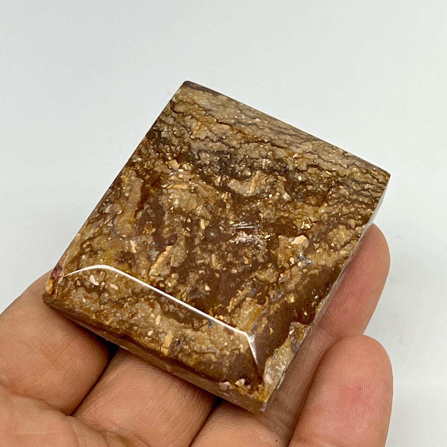 76.9g, 2"x1.7"x0.7" Picture Jasper Rectangular Gemstone Home Decor, B20202