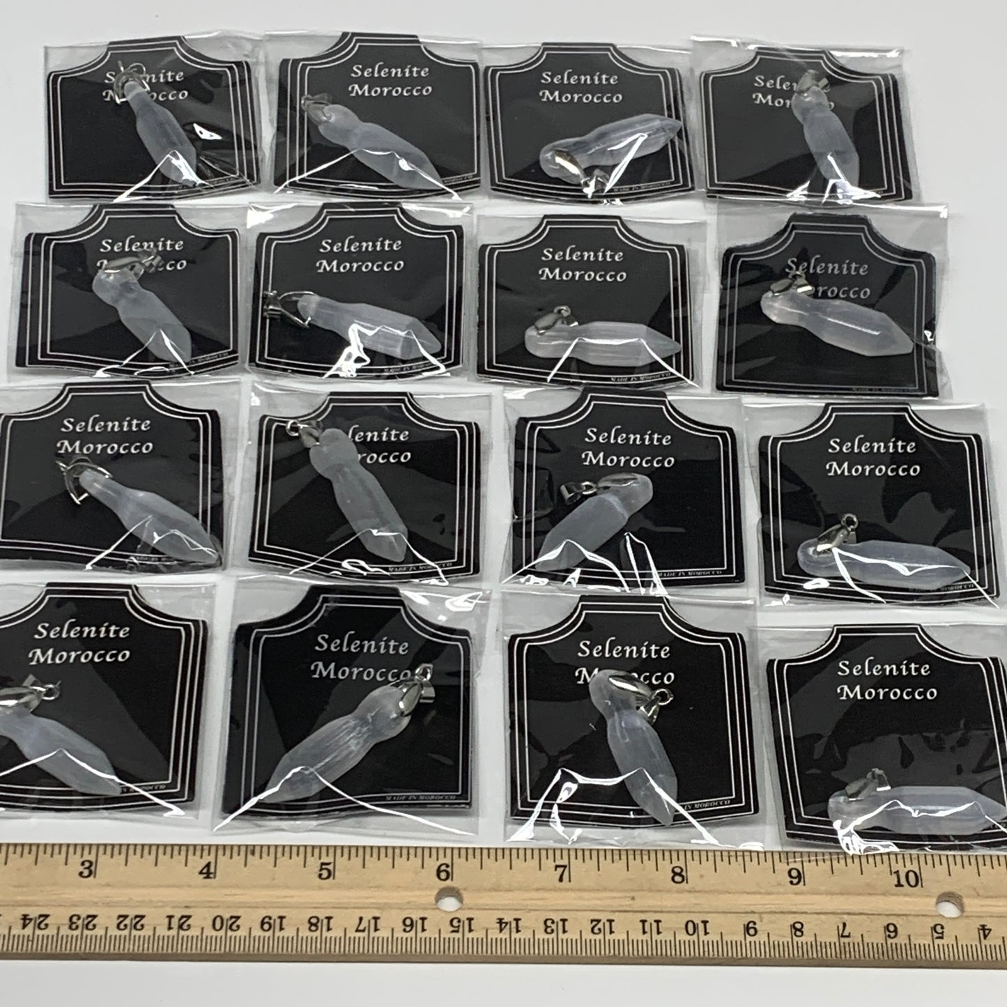 1pc, 4-7g, 1.4" -1.6" Small Selenite Point Pendant Bullet Shape Polished @Morocc