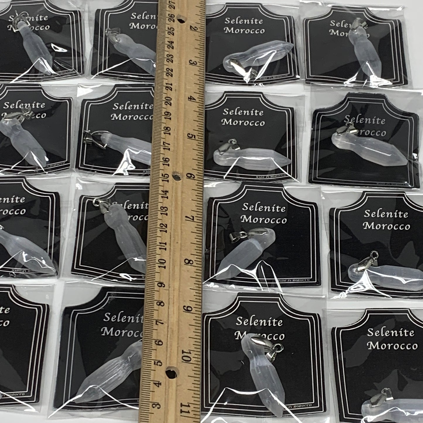 1pc, 4-7g, 1.4" -1.6" Small Selenite Point Pendant Bullet Shape Polished @Morocc