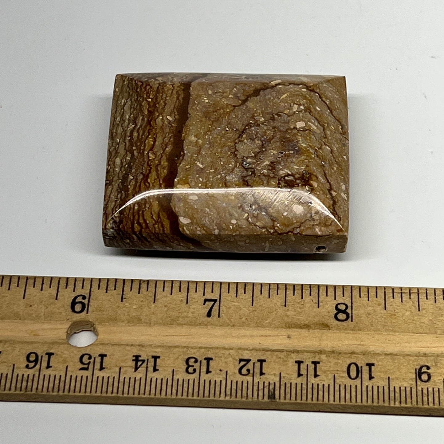 76.9g, 2"x1.7"x0.7" Picture Jasper Rectangular Gemstone Home Decor, B20202