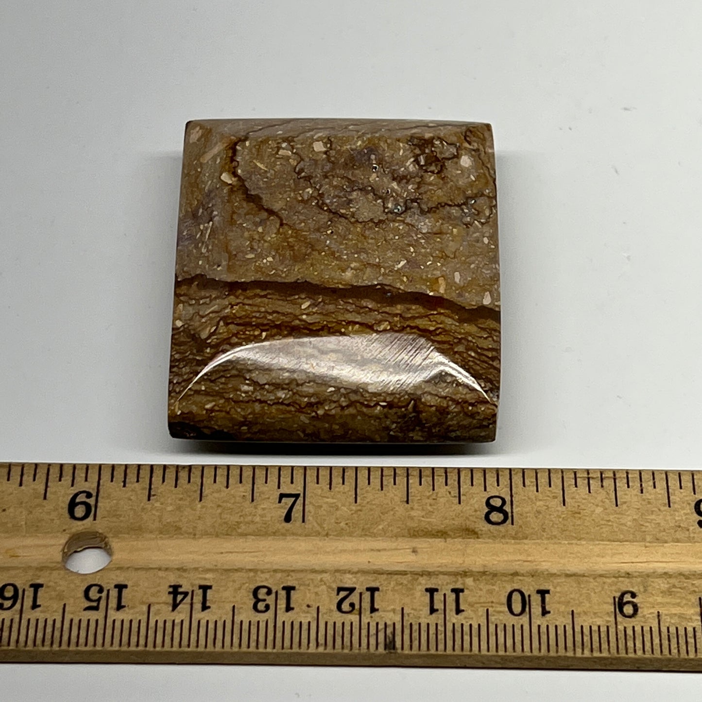 76.9g, 2"x1.7"x0.7" Picture Jasper Rectangular Gemstone Home Decor, B20202