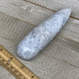 322.6g,5.8"x1.5" Natural Blue Calcite Wand Stick, Home Decor, Collectible, B6164