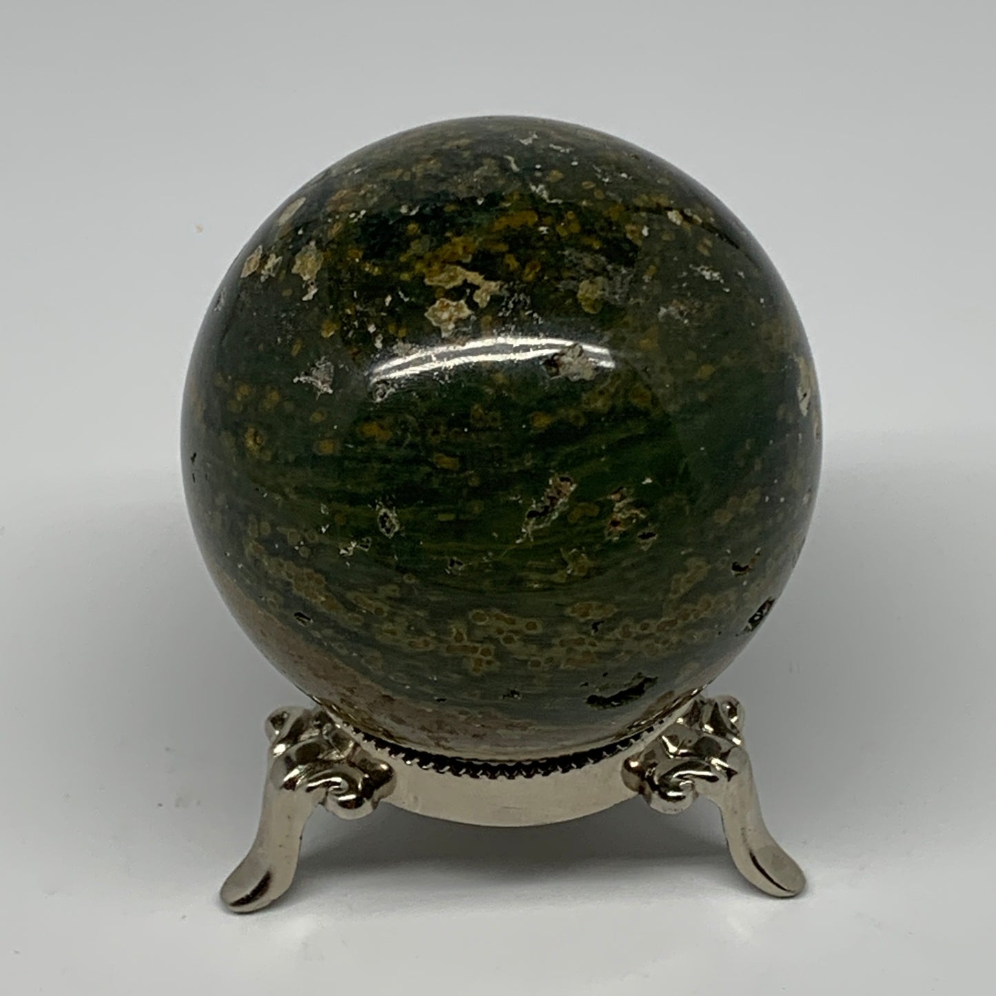440.8g, 2.7" (69mm), Natural Ocean Jasper Sphere Ball Crystal Reiki @Madagascar,