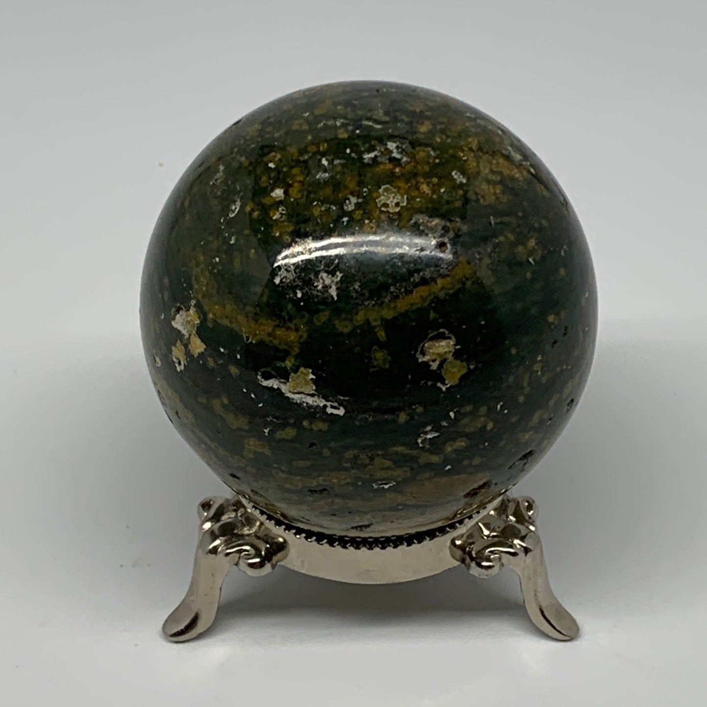 440.8g, 2.7" (69mm), Natural Ocean Jasper Sphere Ball Crystal Reiki @Madagascar,