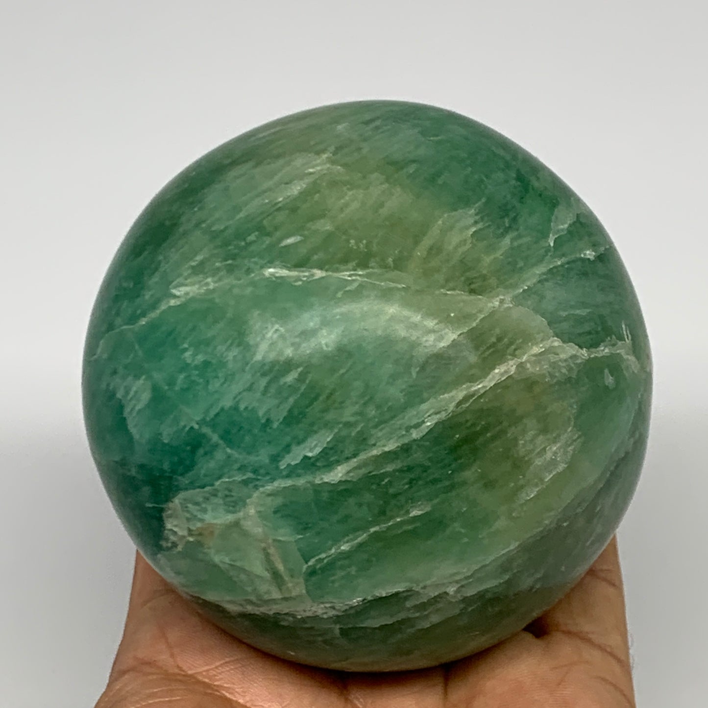 860g, 3.2" Natural Fluorite Sphere Ball Gemstone Crystal @Madagascar, B17233