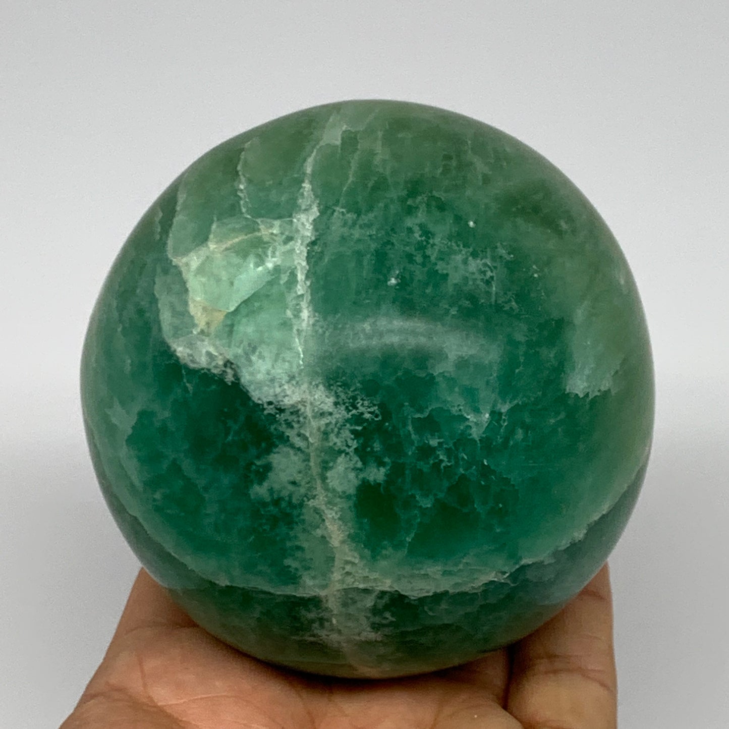 860g, 3.2" Natural Fluorite Sphere Ball Gemstone Crystal @Madagascar, B17233