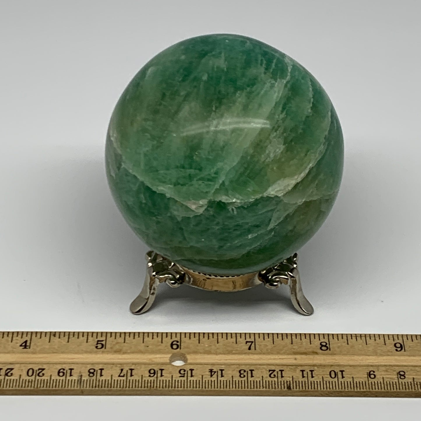 860g, 3.2" Natural Fluorite Sphere Ball Gemstone Crystal @Madagascar, B17233