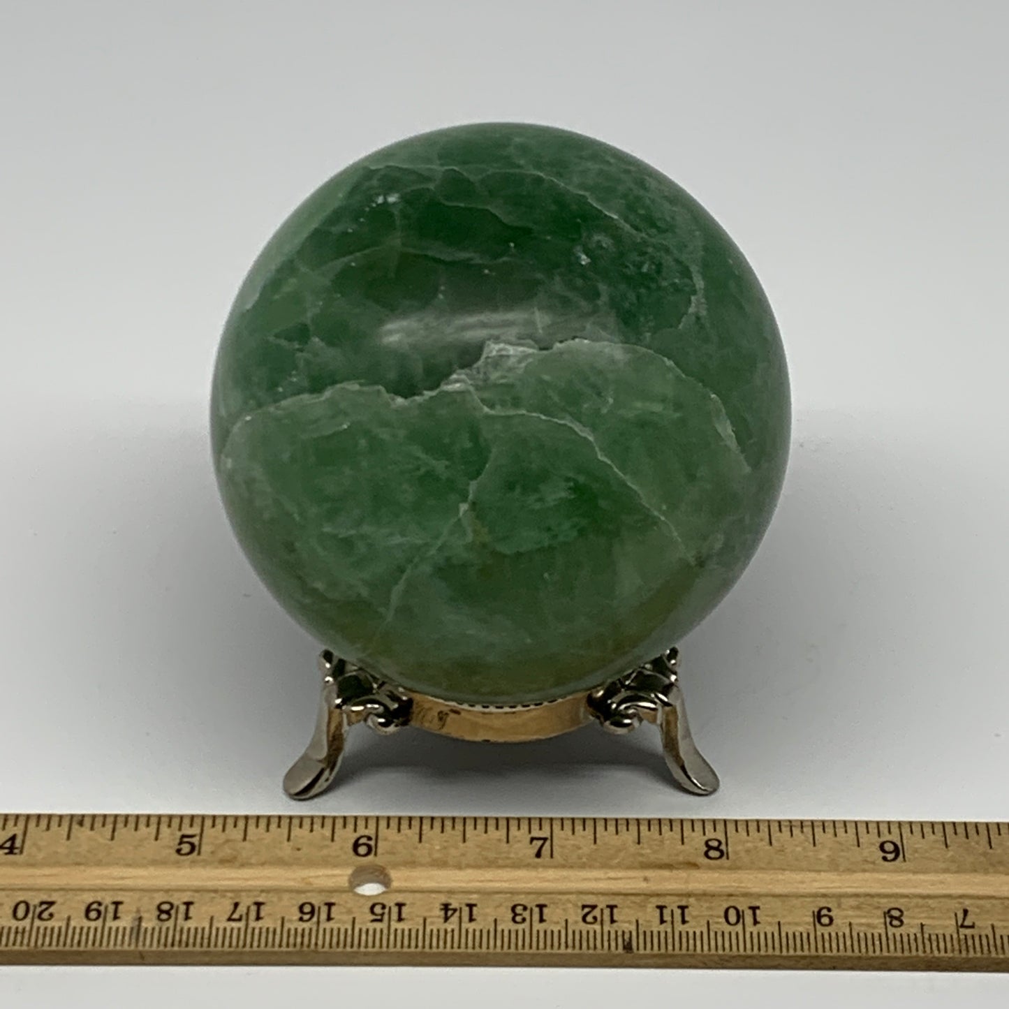 930g, 3.2" Natural Fluorite Sphere Ball Gemstone Crystal @Madagascar, B17235