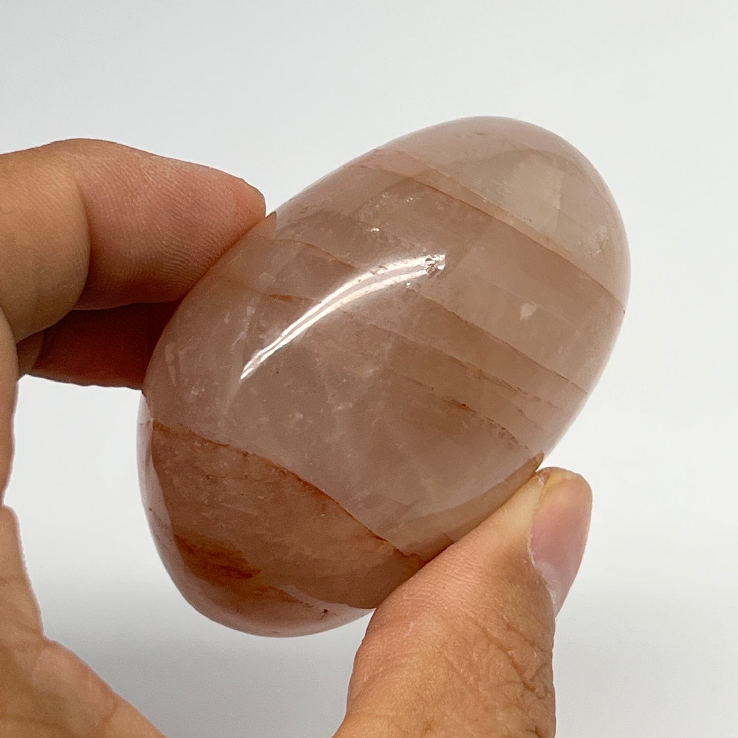 153.9g,2.4"x2"x1.5", Red Hematoid Quartz Palm-Stone Crystal Polished, B21126