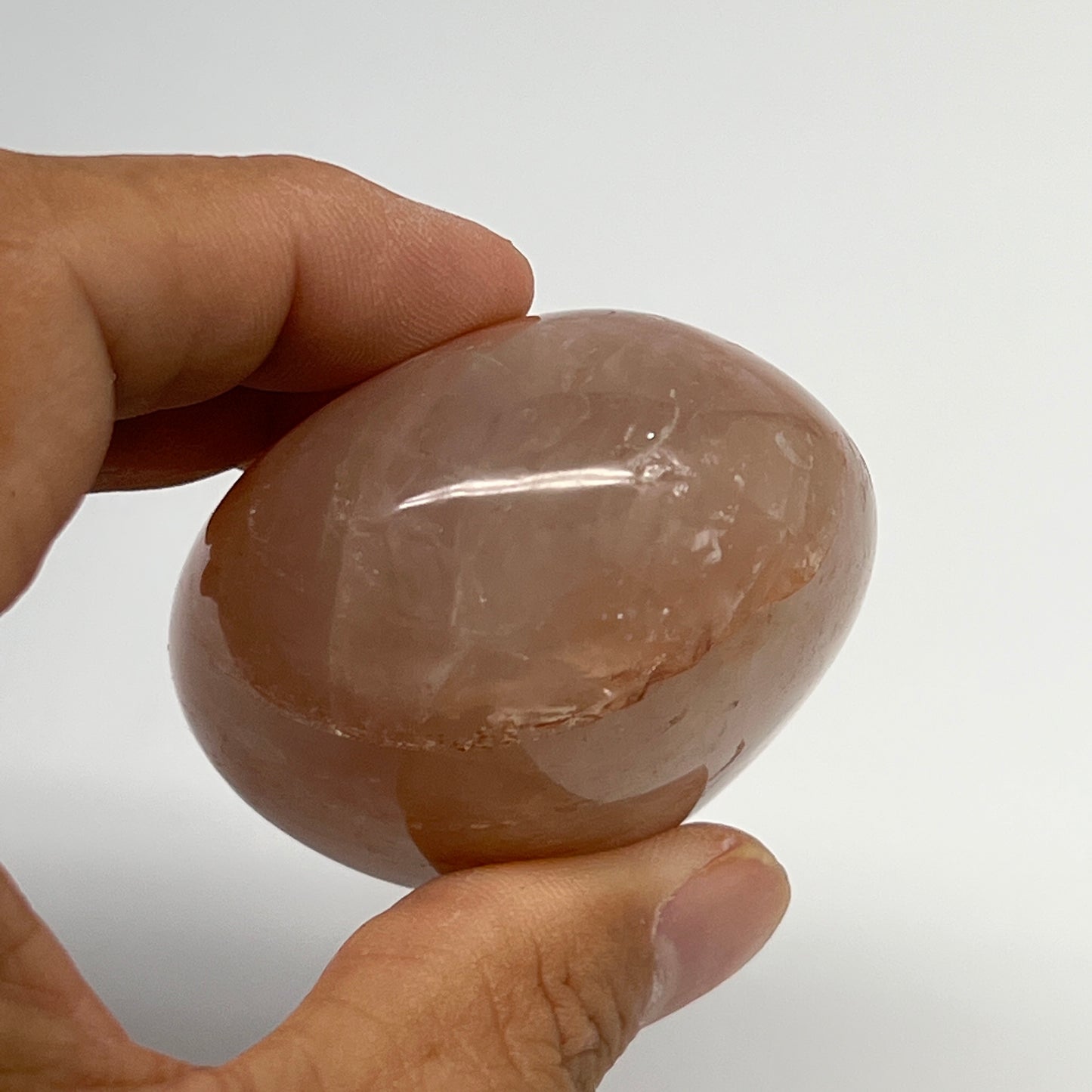 153.9g,2.4"x2"x1.5", Red Hematoid Quartz Palm-Stone Crystal Polished, B21126