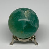 505g, 2.7" Natural Fluorite Sphere Ball Gemstone Crystal @Madagascar, B17238