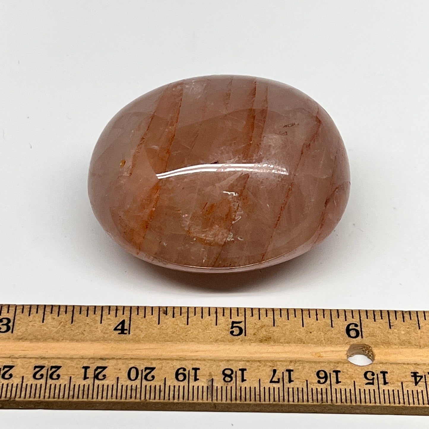 153.9g,2.4"x2"x1.5", Red Hematoid Quartz Palm-Stone Crystal Polished, B21126