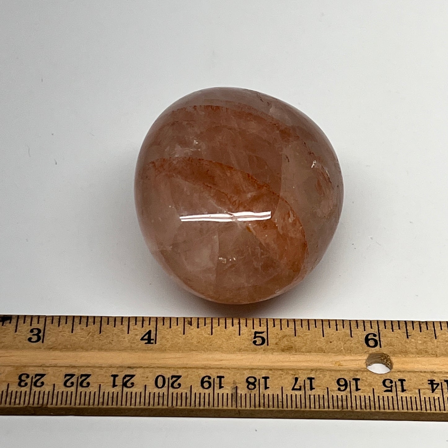 153.9g,2.4"x2"x1.5", Red Hematoid Quartz Palm-Stone Crystal Polished, B21126