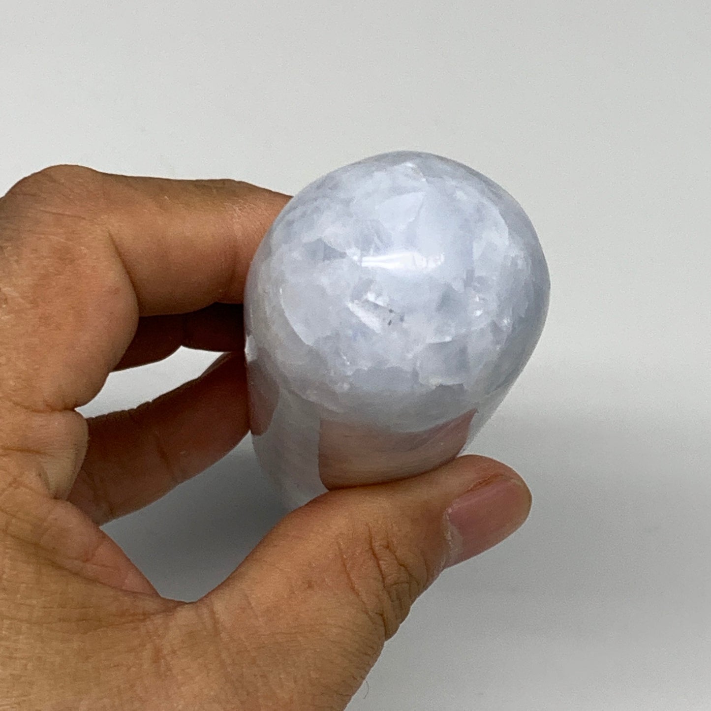 270.9g,6.1"x1.4" Natural Blue Calcite Wand Stick, Home Decor, Collectible, B6174