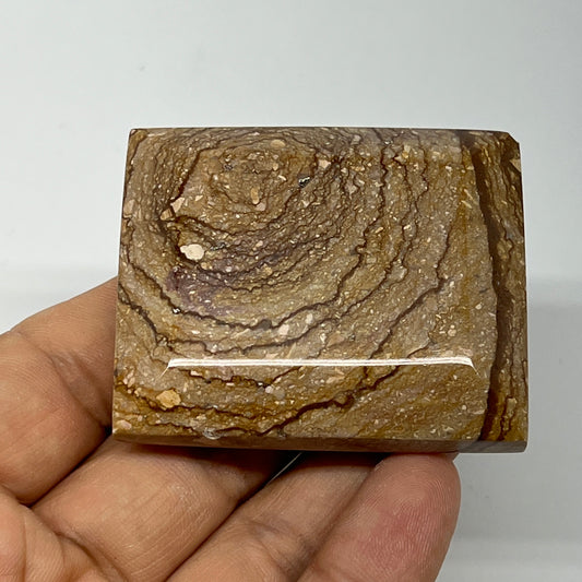 81.8g, 2.1"x1.8"x0.7" Picture Jasper Rectangular Gemstone Home Decor, B20212