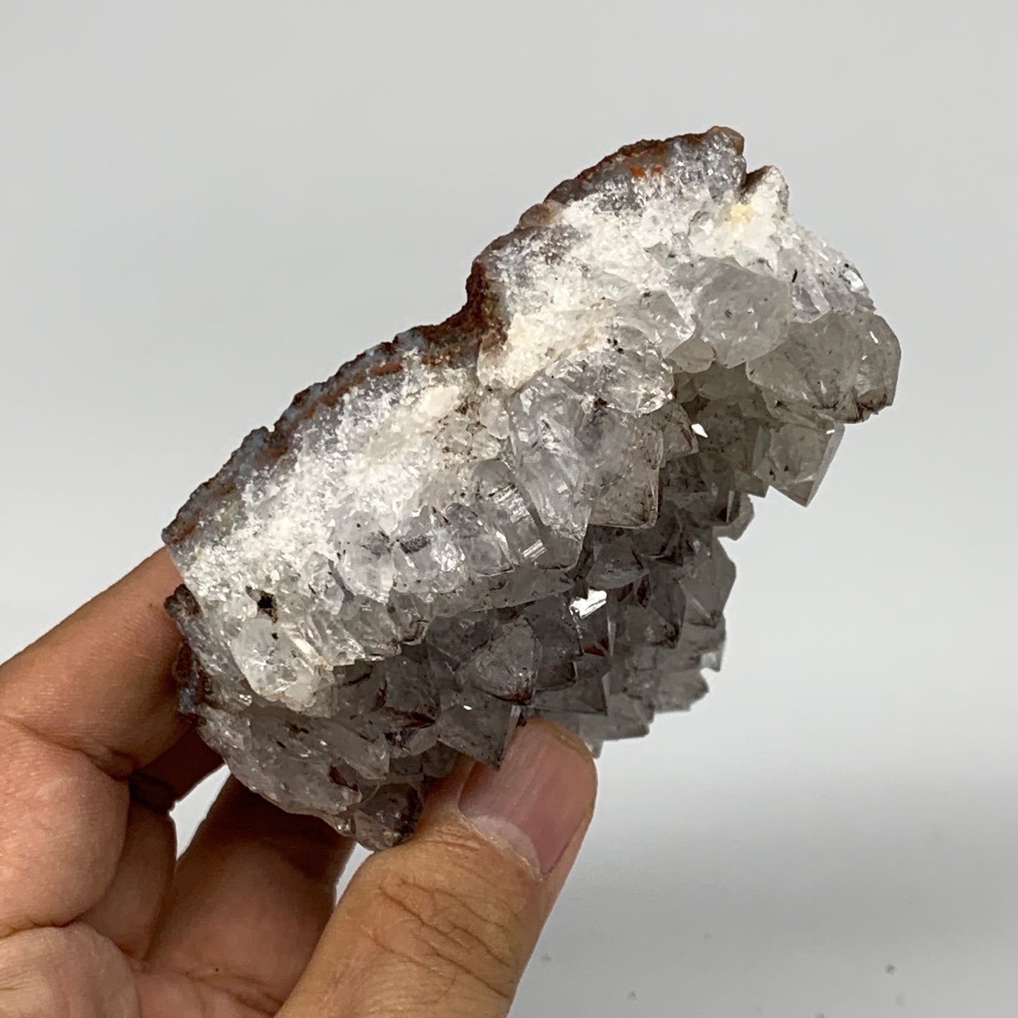 262.2g, 3.7"x2.9"x1.2", Rare Manganese Cluster With Quartz Mineral Specimen,B107