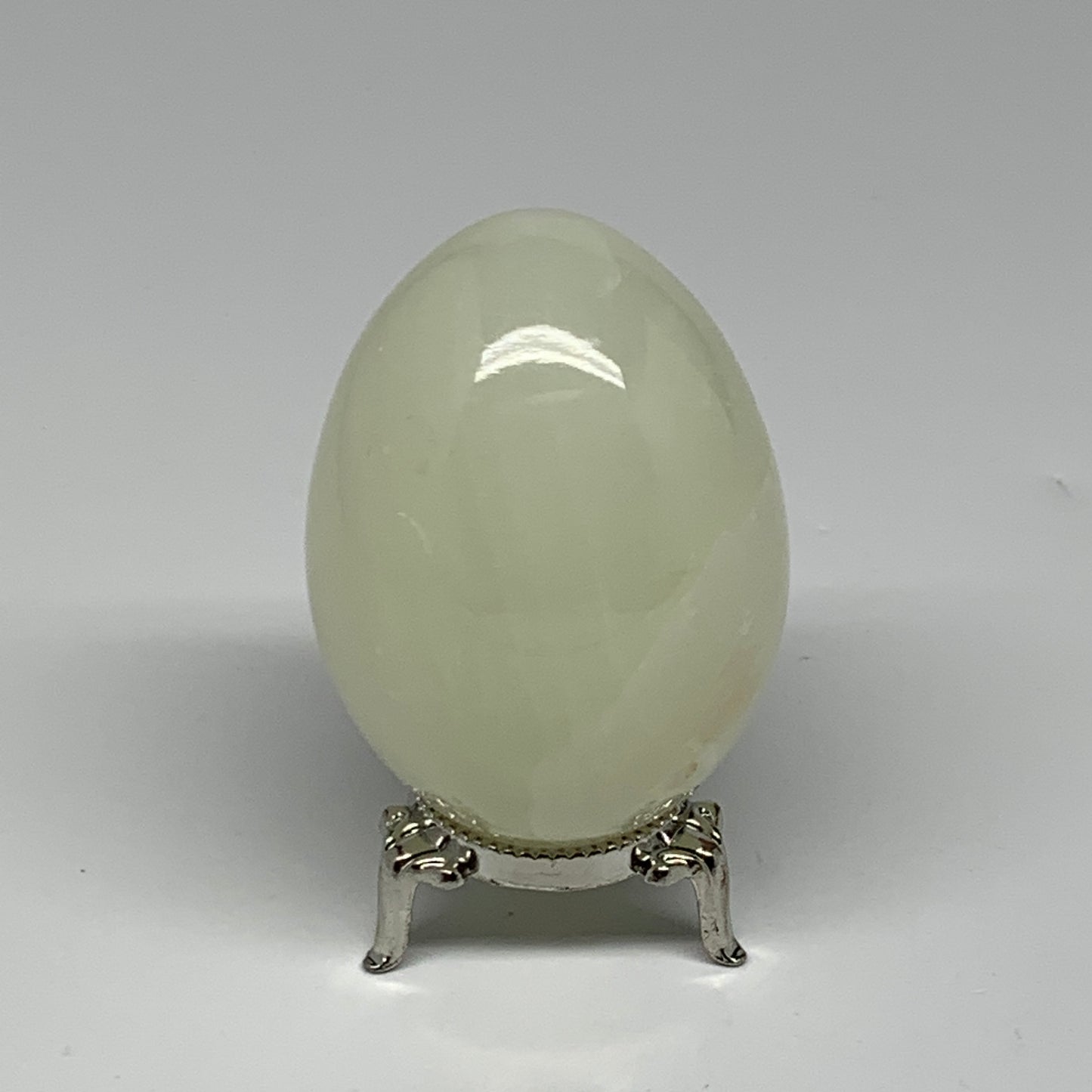 259g, 2.8"x2" Natural Green Onyx Egg Gemstone Mineral, from Pakistan, B24324