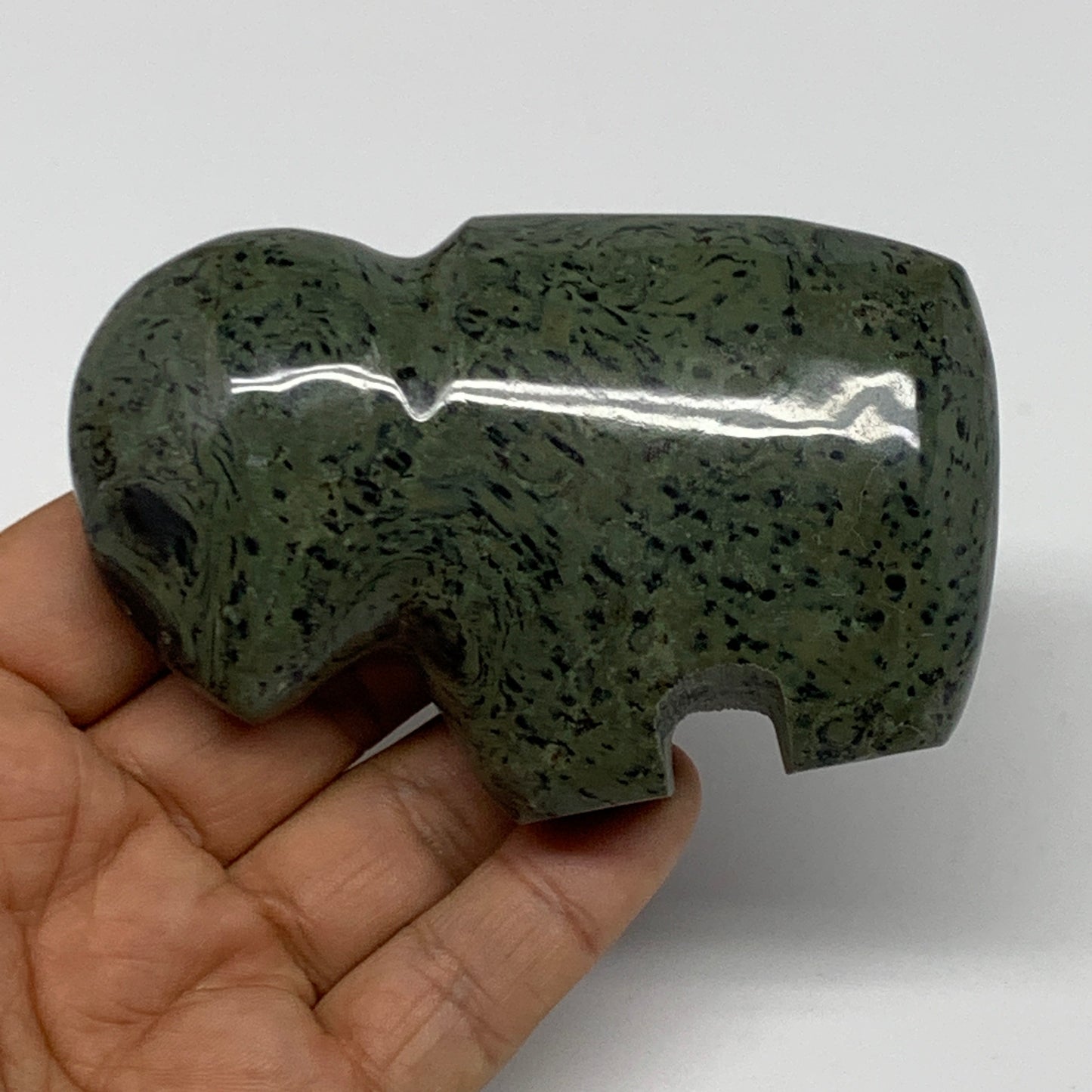 218.7g, 3.5"x2.3"x1" Crocodile Jasper Buffalo Polished Kambaba Jasper, B22842