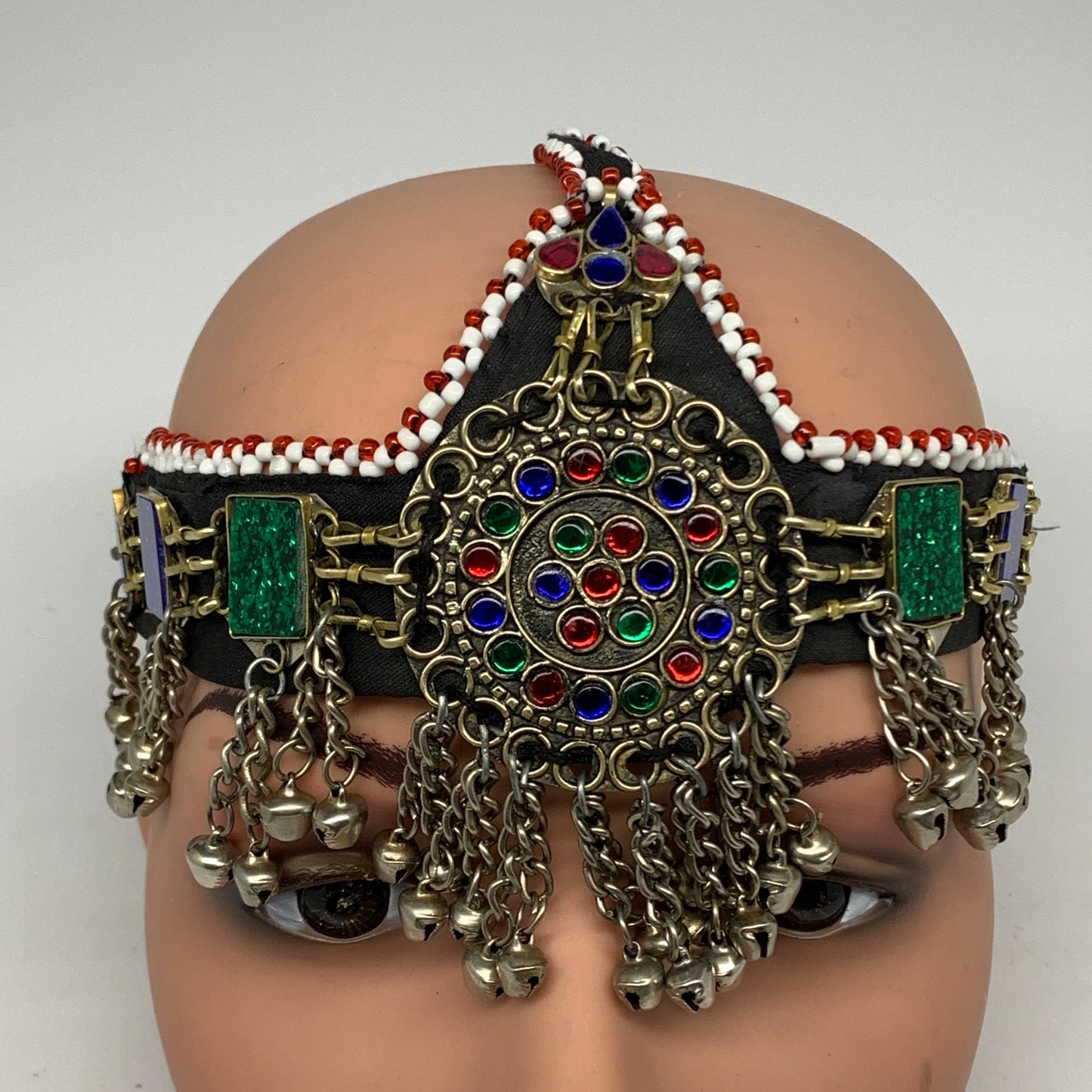 81.9g, Kuchi Headdress Headpiece Afghan Ethnic Tribal Jingle Bells @Afghanistan,