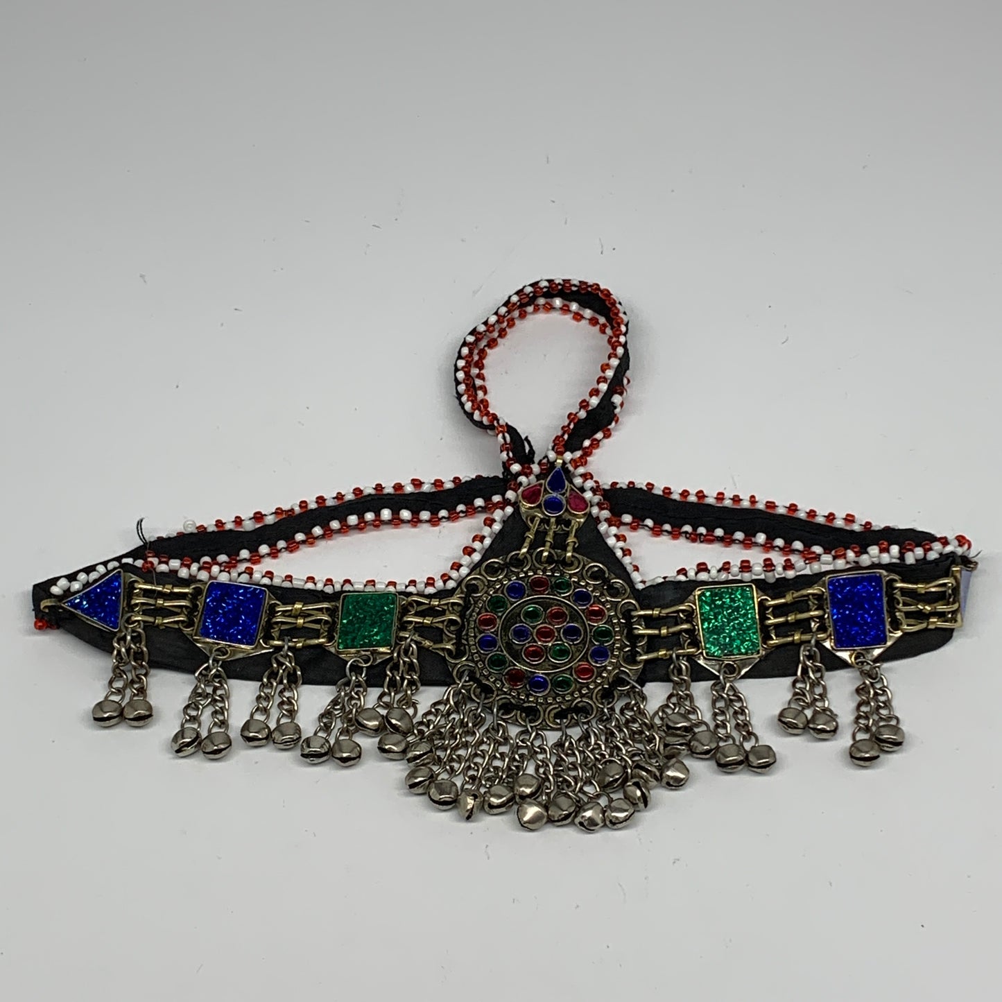 81.9g, Kuchi Headdress Headpiece Afghan Ethnic Tribal Jingle Bells @Afghanistan,