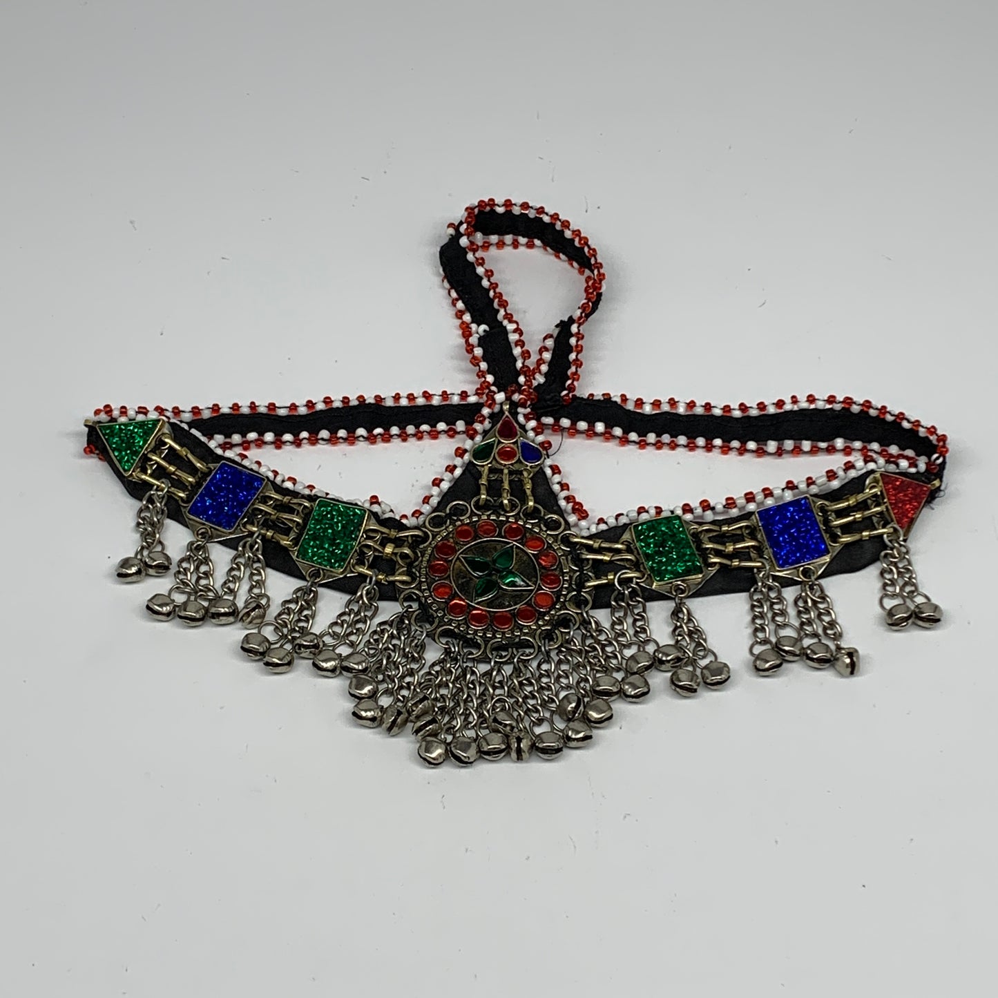 84.3g, Kuchi Headdress Headpiece Afghan Ethnic Tribal Jingle Bells @Afghanistan,